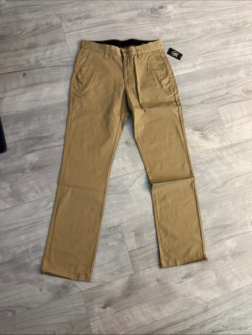 Volcom Men's Khaki Straight Leg Chinos